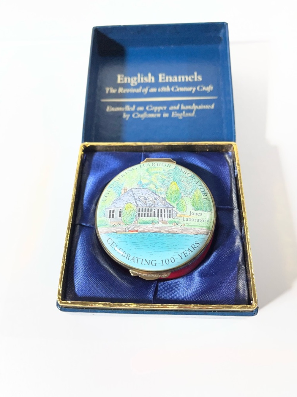 Blue Commemorative Enamel Box – Celebrating 100 Years